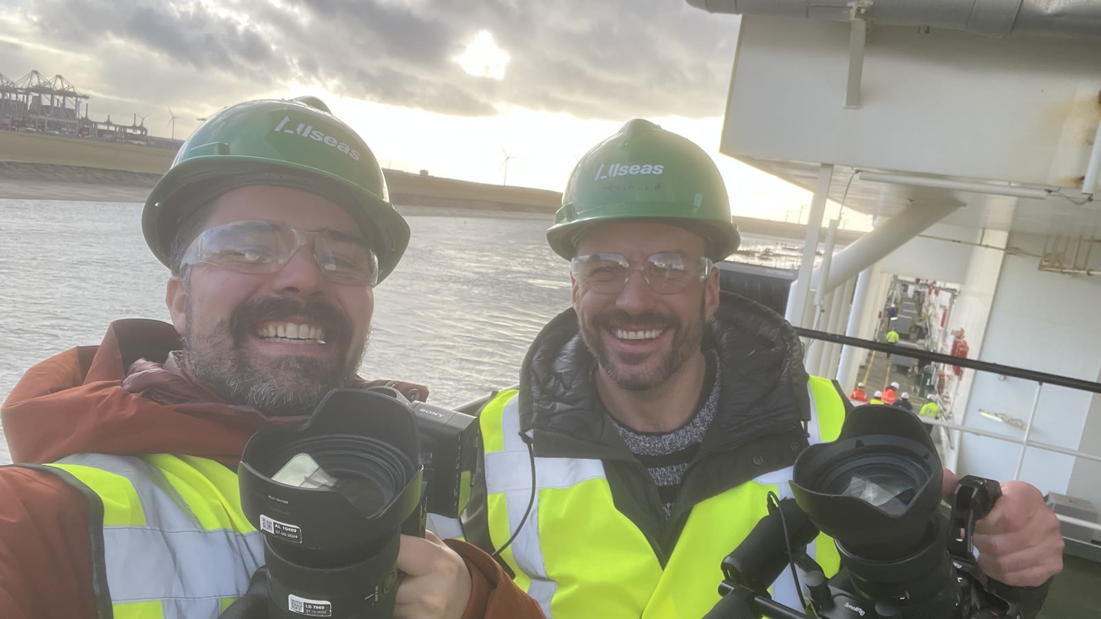 Behind the scenes tijdens de maritieme productie voor Europebarge